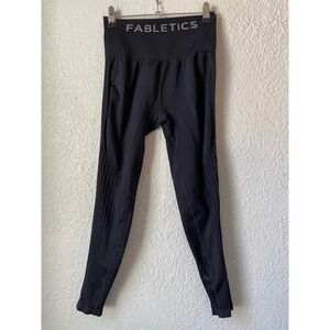 Fabletics Black Seamless High‎ Waisted Laser Cut Leggings Women's Activewear